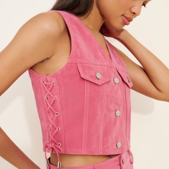 ROLLA'S | Tops | New Rollas Morgan Vegan Suede Vest Rose Size Small ...